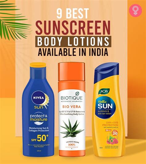 9 Best Sunscreen Body Lotions In India (With Reviews)