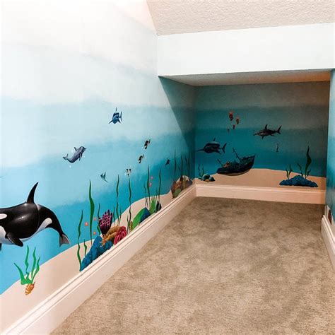 Ocean Mural -Kids Peel and Stick Undersea Wall Mural - Create-A-Mural