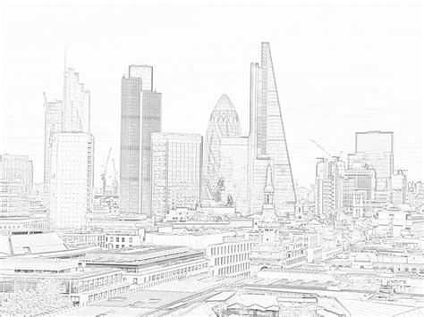 London Skyline Drawing