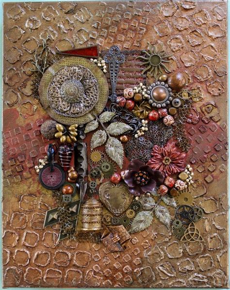 Collage Art – a 3D Wall Piece | Steampunk wall art, Mixed media art canvas, Assemblage art