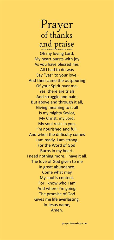 Give thanks and praise to the Lord! Do this in good times and bad. Listen to the AUDIO. Prayer ...