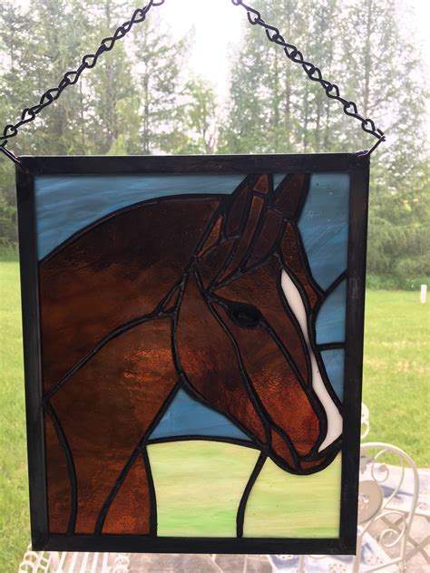 Stained glass horse head | Stained glass, Glass art, Stained glass art