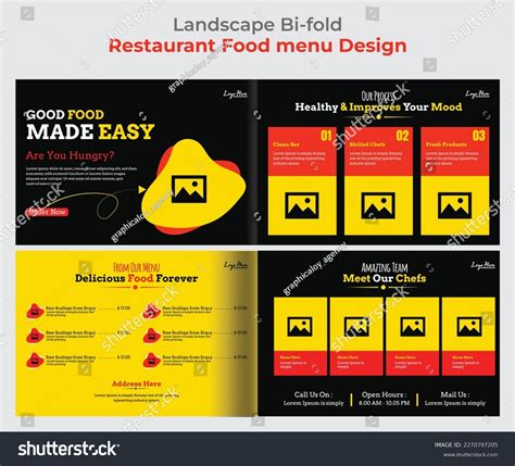 Food Menu Design Template Restaurant Food Stock Vector (Royalty Free ...