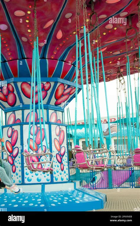 traditional funfair carousel Harbour Park, Littlehampton, West Sussex ...