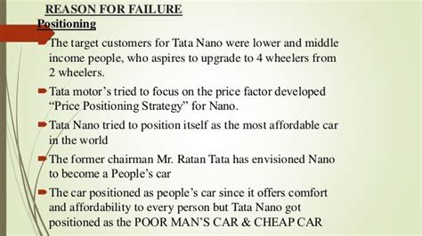 TATA NANO : Exicution Failure