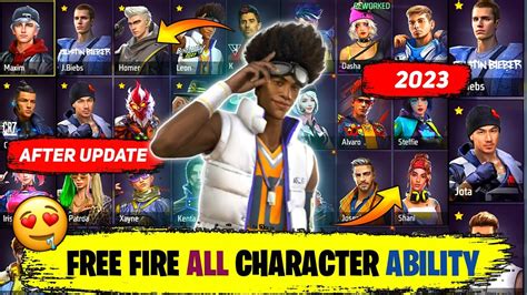 FREE FIRE ALL CHARACTER ABILITY 2024 || ALL CHARACTERS ABILITY IN FREE FIRE || FF CHARACTER ...