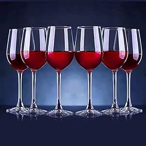 Buy Reflector Premium Italian Red or White Wine Glasses Set | 310ML Stemmed Crystal Wine Glasses ...