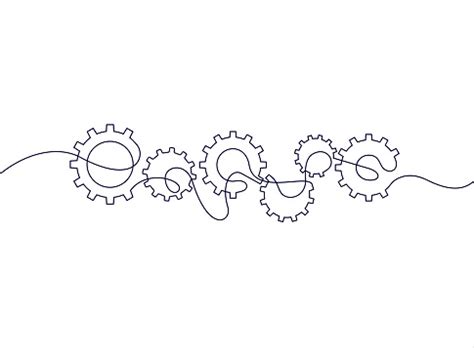 Gear Line Stock Illustration - Download Image Now - Abstract, Aquatic ...