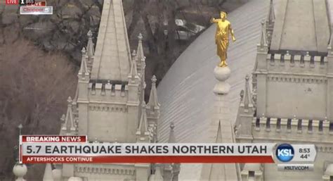 Angel Moroni Loses Trumpet in Salt Lake Earthquake – LDS Temple Pictures