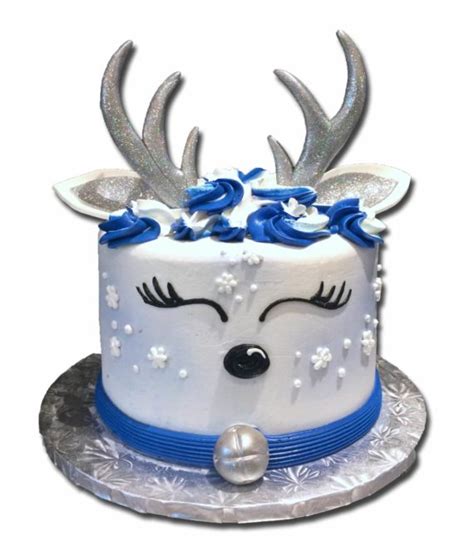 Reindeer Cake with Fondant Decor with Vanilla Buttercream Frosting ...