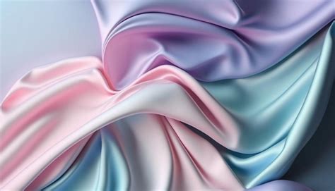 Premium Photo | A pink and blue silk fabric with a soft fabric texture.