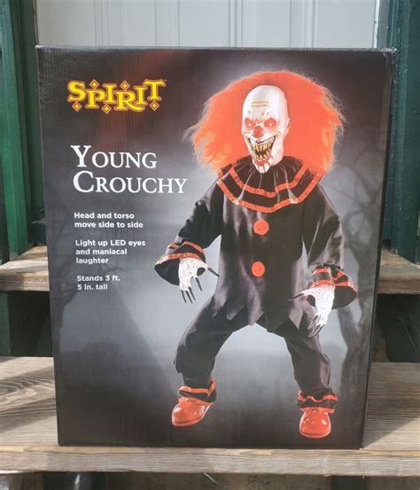 Young Crouchy 4 Ft. The Clown Spirit Halloween Animatronic Scary Horror -NEW | eBay