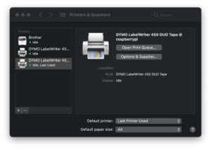 Drukarka etykiet DYMO LabelWriter (450 DUO i nie tylko) udostępniana po sieci dla macOS i ...