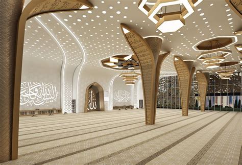 MOSQUE INTERIOR @ KSA on Behance | Mosque design islamic architecture ...