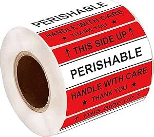 Amazon.com : Red Waterproof Perishable Handle with Care Labels This ...