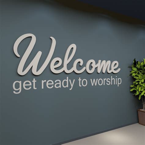 Welcome Sign Get Ready to Worship in 3D Letters Church - Etsy UK