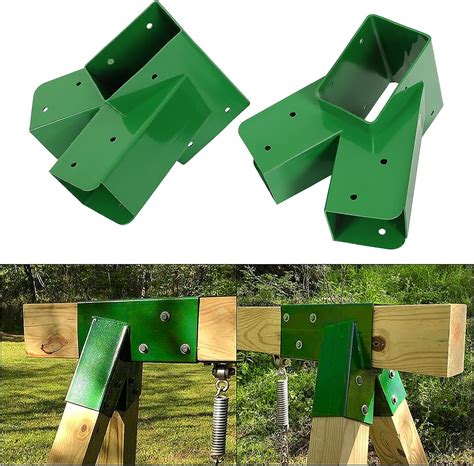 Kojem A-Frame Swing Set Brackets Set for DIY Wooden Swing Lumber Mounting Beam Construction ...