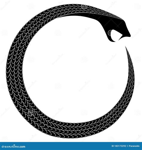 Ancient Occult Alchemical Symbol Snake Eating Tail Ouroboros Stock Vector - Illustration of ...