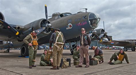 Boeing B-17, Flying Fortress & air crew by brian17302 | ePHOTOzine