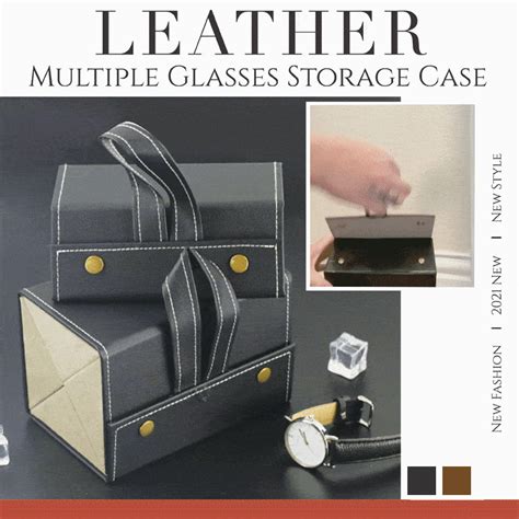 Leather Multiple Glasses Storage Case