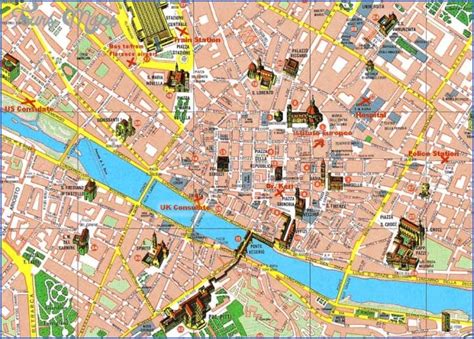 Florence Map Tourist Attractions - ToursMaps.com