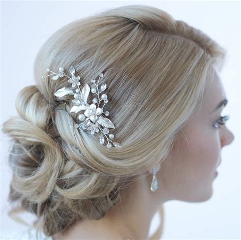 Floral Bridal Hair Clip Bridal Hair Accessory Pearl