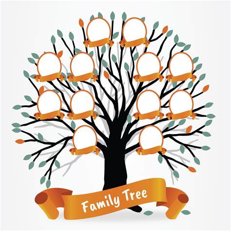 Graphic Family Tree Clip Art