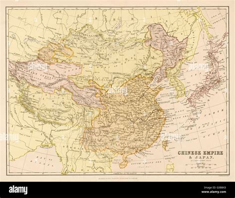 Map - Asia - China - Japan Stock Photo - Alamy