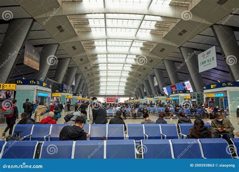 Interior of Beijing South Railway Station Editorial Stock Photo - Image ...