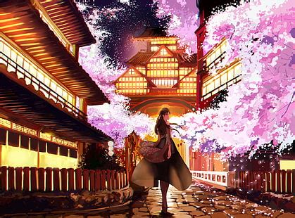 HD wallpaper: Anime, Shrine Maiden | Wallpaper Flare