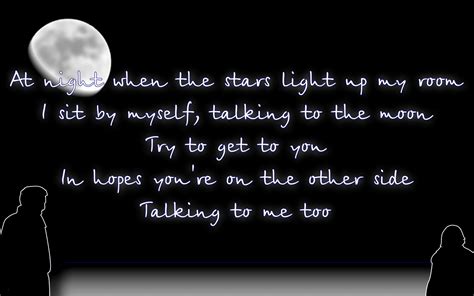Song Lyric Quotes In Text Image: Talking To The Moon - Bruno Mars Song Quote Image