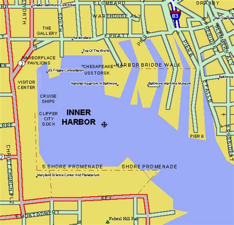 Baltimore Inner Harbor Map