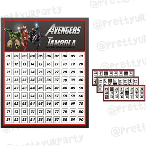 Avengers Tambola Game | Buy Avengers Tambola Game Online – PRETTY UR PARTY