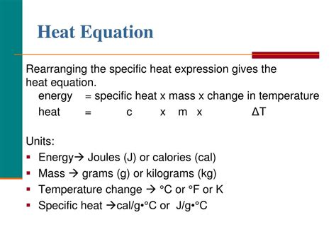 PPT - Specific Heat PowerPoint Presentation, free download - ID:3721637