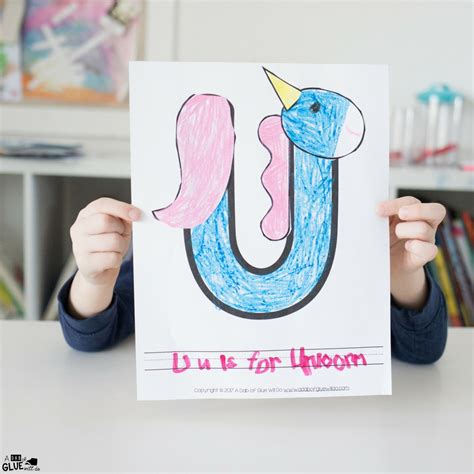 Animal Alphabet U is for Unicorn Craft