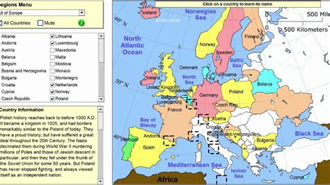 Europe Map Countries Game