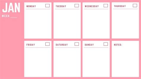 Colorful Illustrated Weekly Calendar - Templates by Canva