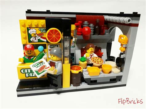 LEGO Pizza Shop 8x16 MOC Vignette by FlipBricks | Lego pizza, Lego, Lego moc