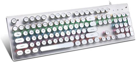 Buy USB LED Backlit Retro Typewriter Mechanical Keyboard -Blue Switch ...