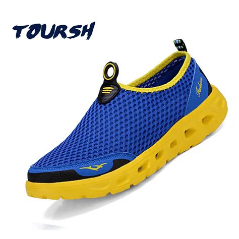 Aliexpress.com : Buy TOURSH Water Shoes Man Summer Water Sandals Waterproof 2017 Men Breathable ...