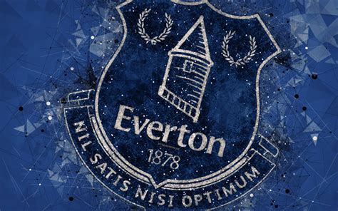 Download wallpapers Everton FC, 4k, logo, geometric art, English ...