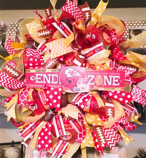 KC Chiefs Wreath Kansas City Chiefs Wreath Chiefs Football | Etsy