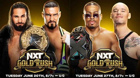 NXT Announces Gold Rush Special for 6/20 & 6/27, Main Events Revealed