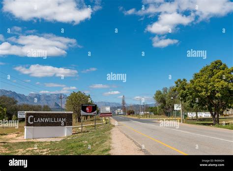 CLANWILLIAM, SOUTH AFRICA, AUGUST 22, 2018: The entrance to Clanwilliam in the Western Cape ...