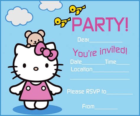 Hello Kitty Free Printable Invitation Templates – Invitations Online