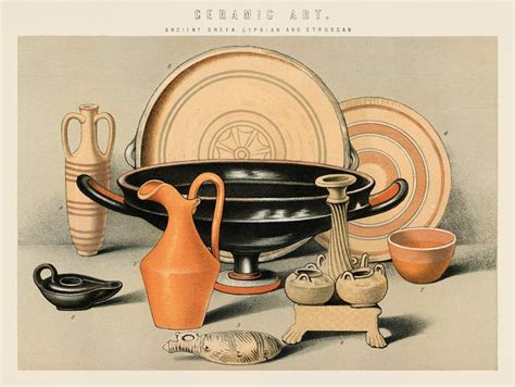 Ceramic Art: Ancient Greek, Cyprian and… | Free public domain illustration
