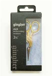 Scissors ~ Gold Handled Stork Scissors with Leather Sheath SET by Ging ...