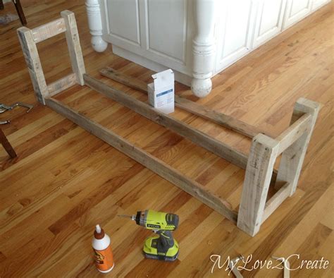 DIY Upholstered Bench, MyLove2Create Diy Furniture Decor, Wooden Pallet ...