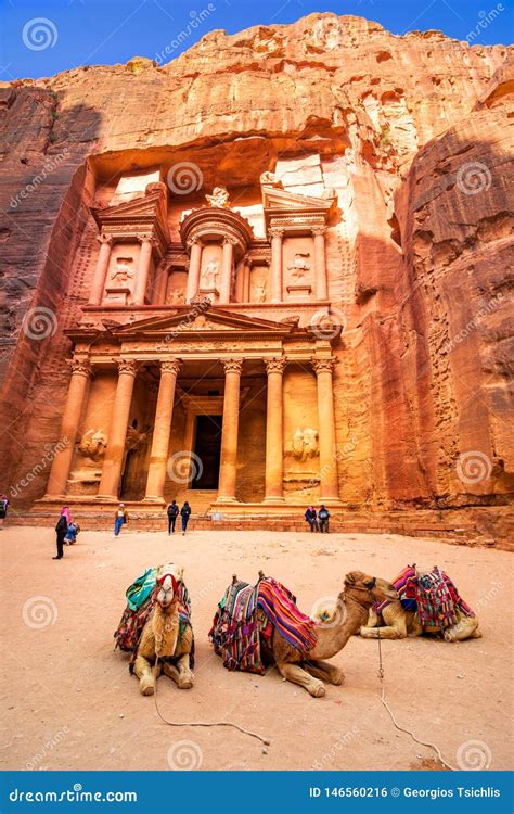 Al Khazneh , The Treasury Of Petra Jordan Royalty-Free Stock Image ...