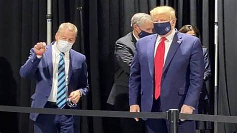 Trump Spotted Wearing Mask During Tour, But Refuses to Wear It in Front ...